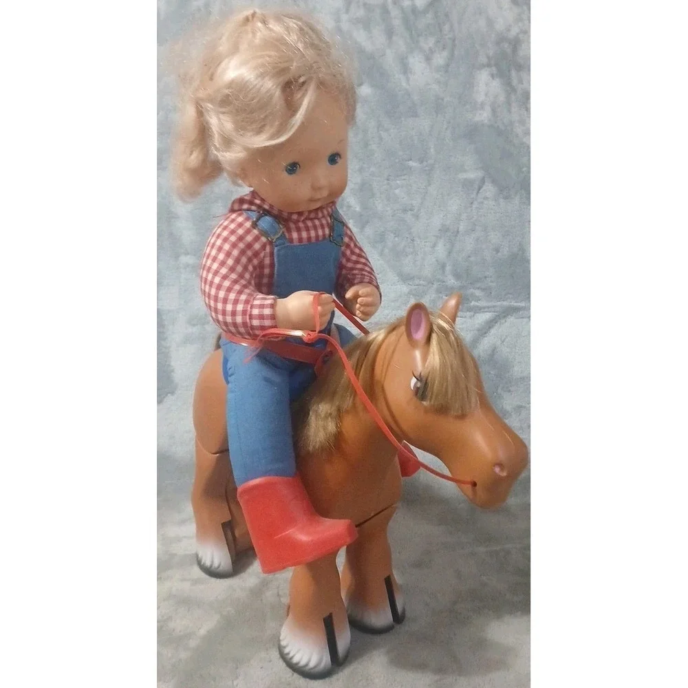Vtg Ideal Toy Kitt Doll‎ & Kaboodle Girl Doll Horse Play Pony 1984 Boots Reign